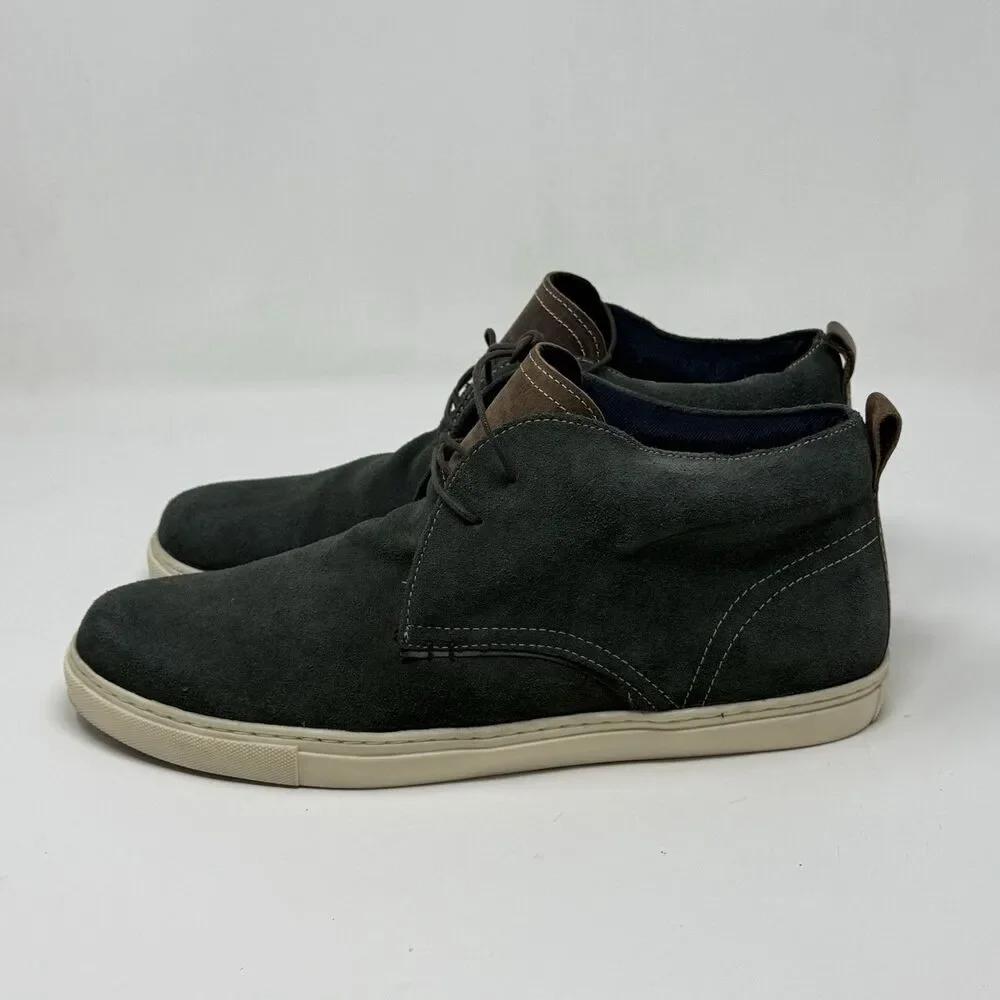 Crevo Bader Chukka Boots Mens 10 Dark Gray Suede Lace Up Hipster City Preppy